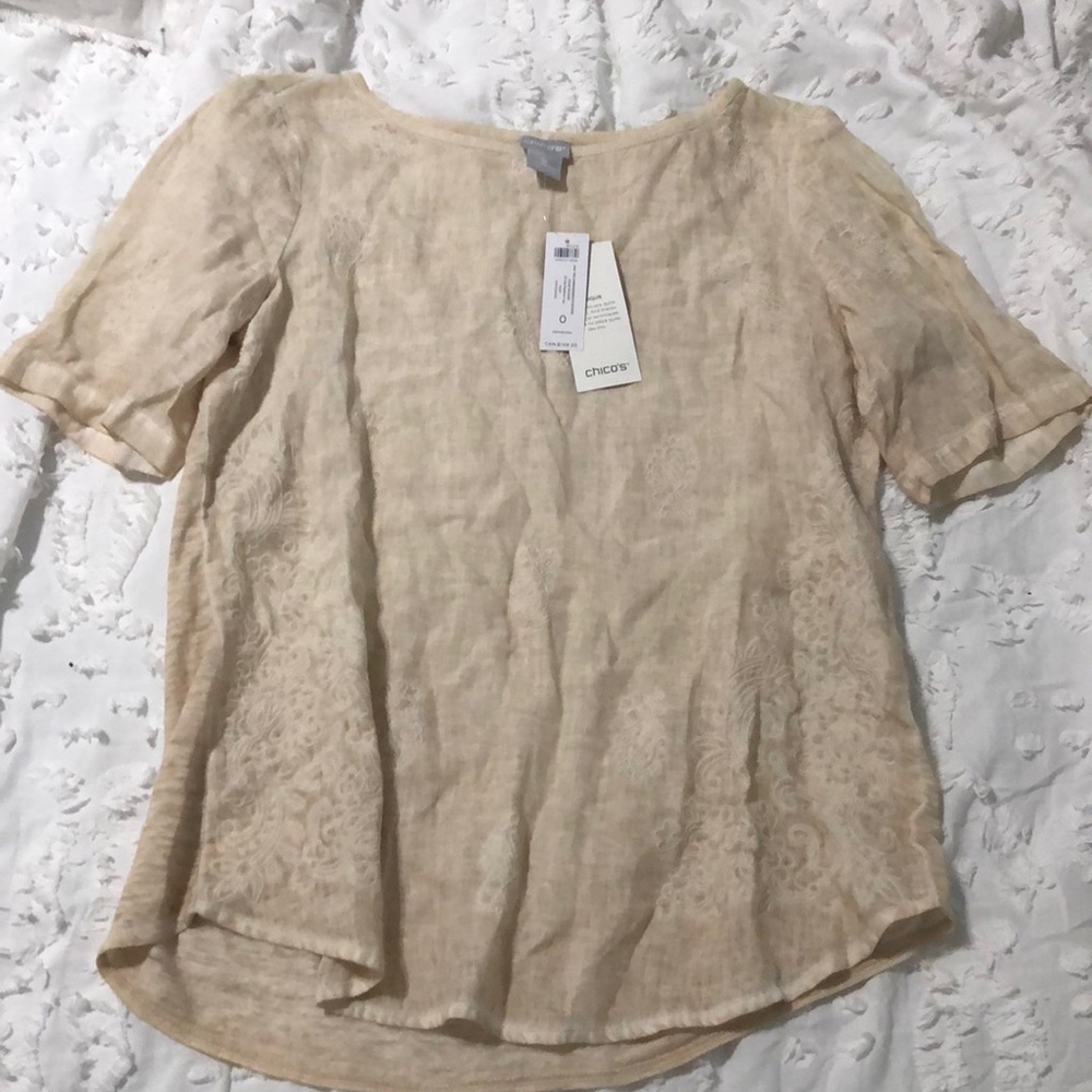 Tan woman’s blouse